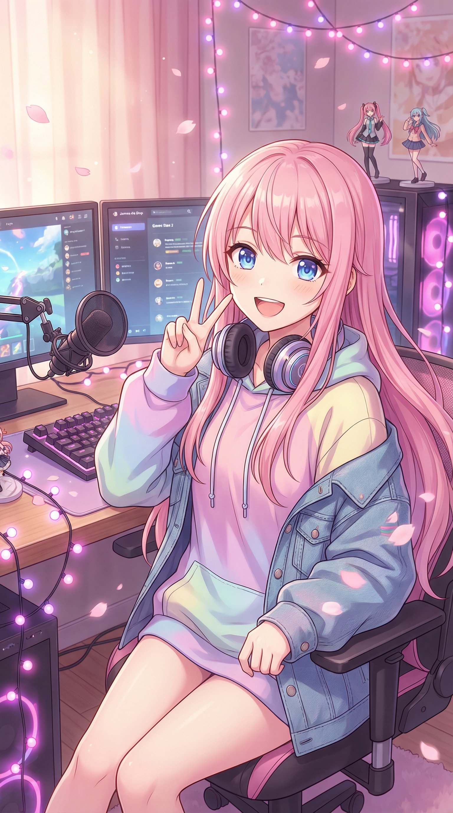 小马拉大车原创视频 - 粉发少女的直播日常